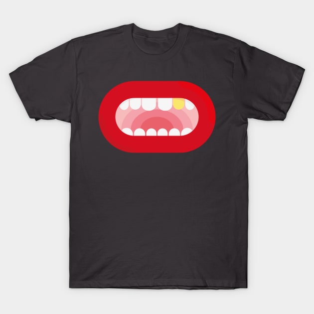 GOLD TOOTH MASK T-Shirt by bembureda